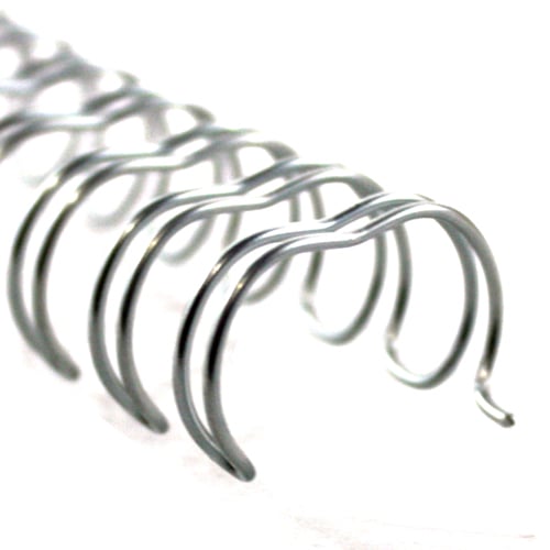 7/16" Silver Spiral-O 19 Loop Wire Binding Combs - 100pk (12N716SILVE) Image 1