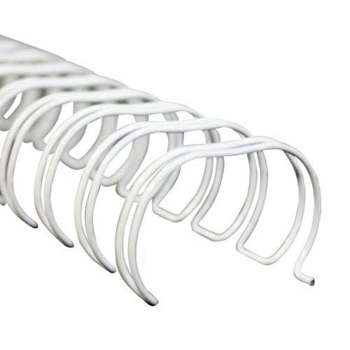 7/8" White Spiral-O 19 Loop Wire Binding Combs - 100pk (12N078WHITE) Image 1