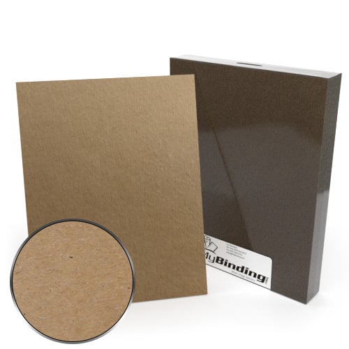 12" x 12" 98pt Brown Book Board Binding Covers - 25pk (CBCBRW12X1298) - $97.09 Image 1