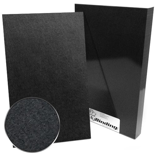 8.5" x 14" Legal Size 60pt Black Chipboard Covers - 25pk (MYCBB8.5X14-60), MyBinding brand Image 1