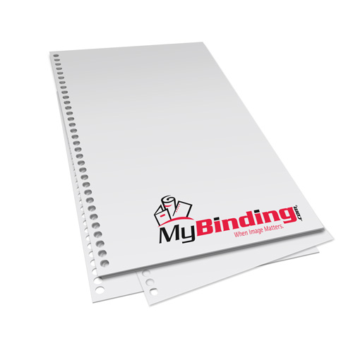 5.5" x 8.5" 28lb 4:1 Coil 33 Hole Pre-Punched Binding Paper - 1250 Sheets (41C438555P28CS)