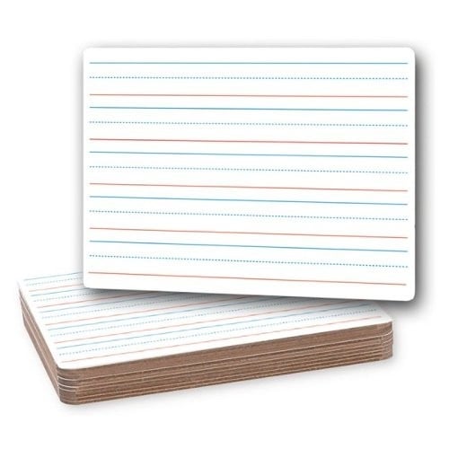 Flipside 9" x 12" Red and Blue Lined/Plain Two-Sided Dry-Erase Lap Boards (FS-9X12RBLPTSDELB) Image 1