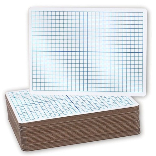 Flipside 9" x 12" XY Axis Grid/Plain Two-Sided Dry Erase Lap Boards (FS-9X12XYAGPTSDELB) Image 1