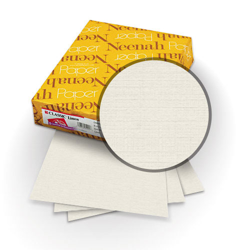 Neenah Paper Classic Linen Antique Gray 8.75" x 11.25" 80lb Covers with Windows - 25 Sets (CLINAGW8751125) - $42.39 Image 1