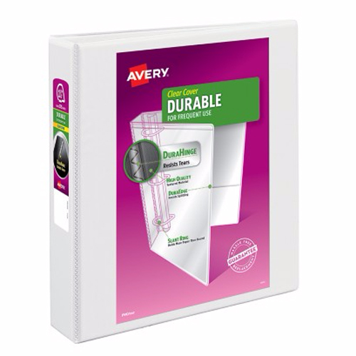 Avery 1-1/2" White Durable View Binders with EZD Rings 12pk (AVE-09401) Image 1