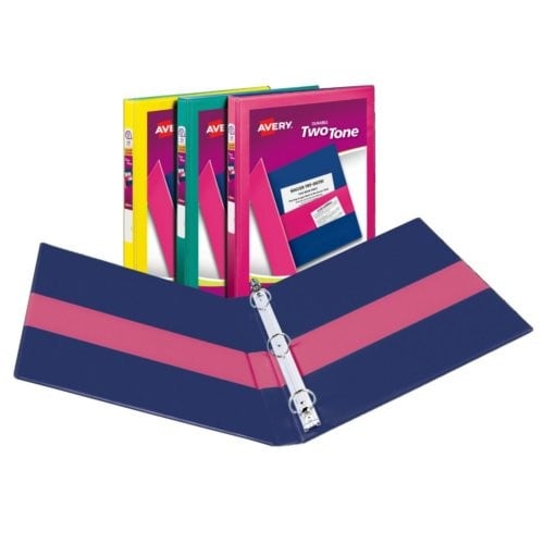Avery Assorted Two Tone Durable Slant Ring View Binders (12pk) (AVETTEZVBASS) - $54.86 Image 1
