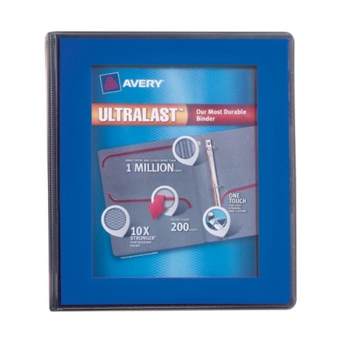 Avery Blue UltraLast Heavy Duty View Binders with One Touch Slant Ring (AVE-BLUULHDVBOTSR), Avery brand Image 1