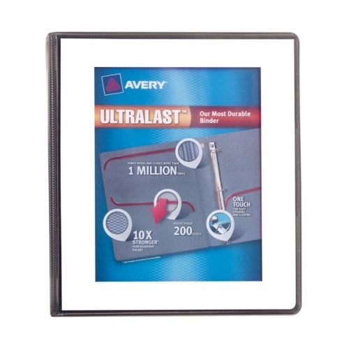 Avery White UltraLast Heavy Duty View Binders with One Touch Slant Ring (AVE-WHTULHDVBOTSR), Avery brand Image 1