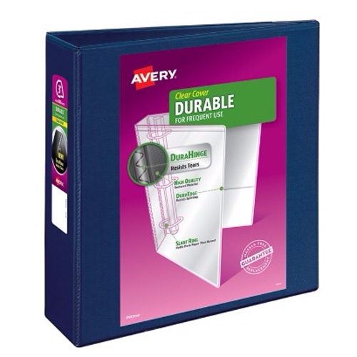 Avery 3" Blue Durable Slant Ring View Binders 6pk (AVE-17044), Avery brand Image 1