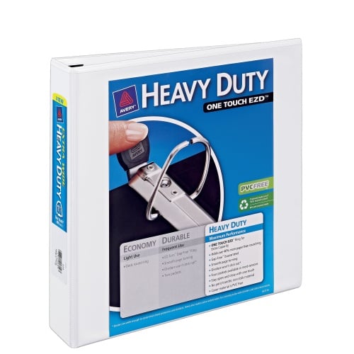 Avery White One Touch Heavy Duty EZD View Binders (AVEOTHEZDVBWH) Image 1