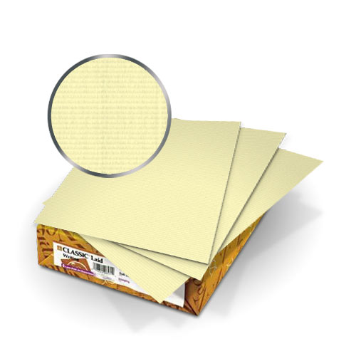 Neenah Paper Baronial Ivory Classic Laid 8.5" x 11" Covers With Windows - 50 Sets (CLC85X11BI80W) Image 1