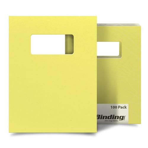 Bashful Banana 8.5" x 11" Card Stock Covers with Windows - 100 Sets (MYCS8.5X11BAW) Image 1