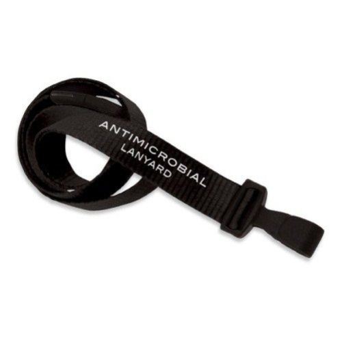 Black Anti-Microbial Break-Away Lanyard with Plastic Hook - 100pk (2136-3405) - $90.29 Image 1