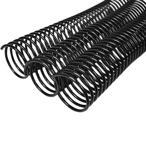 3/8" Black 4:1 Metal Spiral Coil Binding Spines - 100pk (MYMSC380BK) Image 1