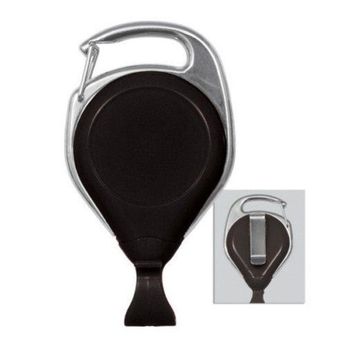 Black Pro-Reel Carabiner Style Badge Reel with Belt Clip - 25pk (2120-7027) - $62.29 Image 1