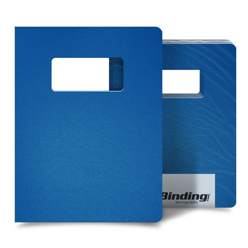 Blue 16mil Sand Poly 8.75" x 11.25" Covers with Windows - 25 Sets (MP168751125BLW), MyBinding brand Image 1