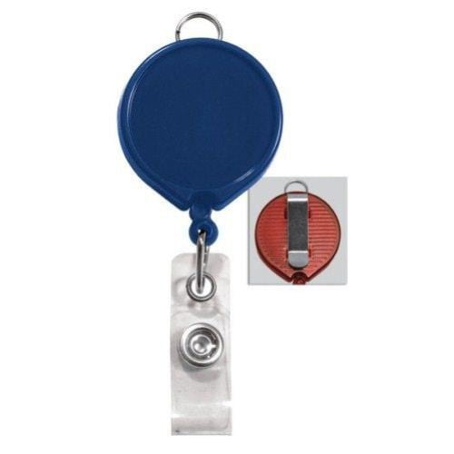 Blue LogoReel Badge Reel with Belt Clip - 25pk (2124-3032)