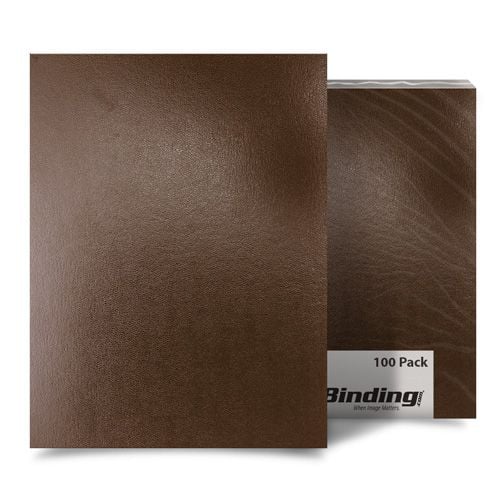 Brown Sedona 17pt 9" x 11" Leatherette Covers - 100pk (03SEDONABNCA) Image 1