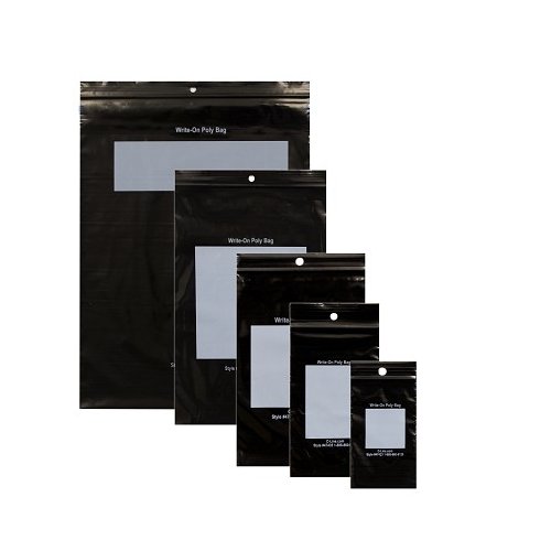 C-Line Write-On Reclosable Black PolyBags (CLI-474-GRP) - $43.17 Image 1