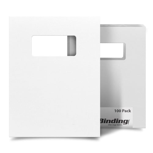 Calm Coconut 8.5" x 11" Card Stock Covers with Windows - 100 Sets (MYCS8.5X11CCW), MyBinding brand Image 1