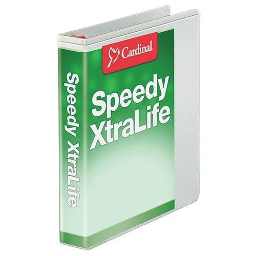 Cardinal 1.5" White Speedy XtraLife Non-Stick Locking Slant-D Ring Binder 12pk (CRD-59110)