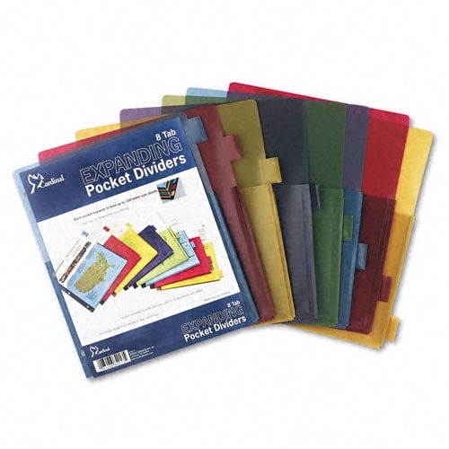 Cardinal Multi-Color 8 Tab Poly Expanding Pocket Divider 24pk (CRD-84013), Cardinal brand Image 1