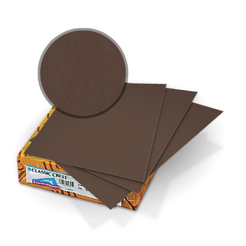 Neenah Paper Classic Crest Canyon Brown 8.75" x 11.25" 80lb Covers With Windows - 50 Sets (CC875125CB320W)