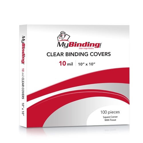 10mil Crystal Clear 10" x 10" Binding Covers - 100pk (TC1010X10S) - $94.79 Image 1