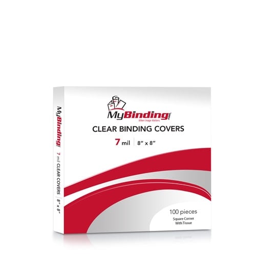 7mil Crystal Clear 8" x 8" Binding Covers - 100pk (TC78X8S) Image 1