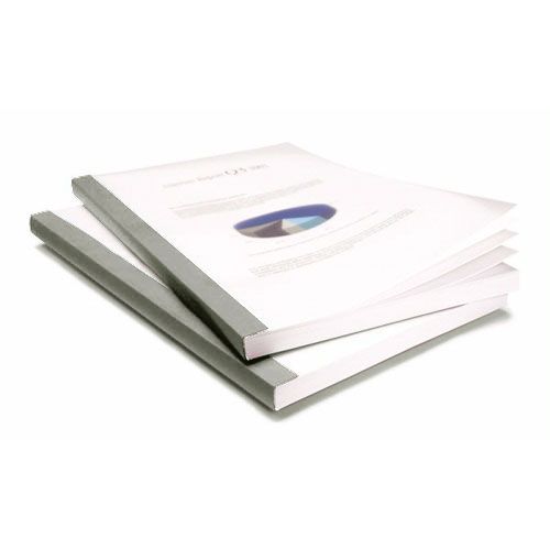 Coverbind 1/8" Graphite Eco Clear Linen Thermal Covers - 90pk (08CBE18GRT) Image 1