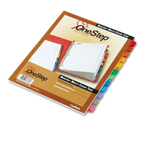 Cardinal Multi-Color Table of Contents/Month Tab Divider 24pk - CB (CRD-60318), Cardinal brand Image 1