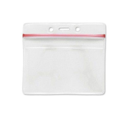 Credit Card Size Resealable Clear Vinyl Badge Holder - 100pk (MYCCRVBHCL), Id Supplies Image 1