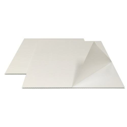 White 18" x 24" Corrugated Plastic Laminating Pouch Boards - 10pk (CWPB1824) Image 1