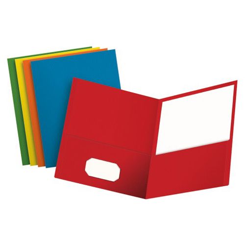 Burgundy Box of 25 57557 Holds 100 Sheets Letter Size Twin-Pocket Folders Textured Paper - New 