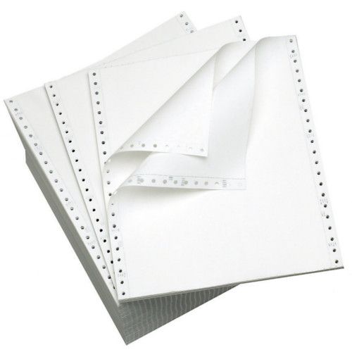 Alliance Premium Carbonless Computer Paper 2-Part White/White - Made In The USA Blank Left and Right Perforated 9.5 x 11 15 lb 1,700 Sheets 