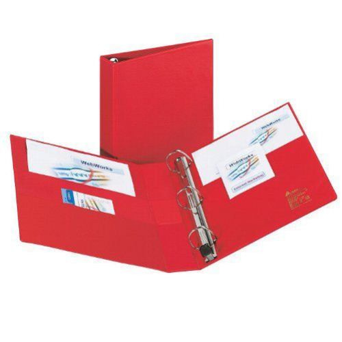 Red 1 Capacity Heavy-Duty View Binder with One Touch EZD Rings 