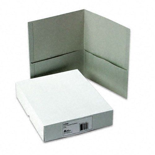 NEW Avery Two-Pocket Folders Box of 25 Model # 47990 Gray 