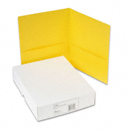 Free Shipping 25pk New Avery Yellow Two-Pocket Folder 