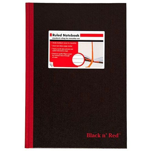 Buy n Red Ruled Hardcover Notebook