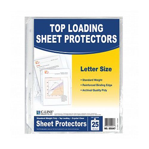 3 X C-line Polypropylene Top Loading Sheet Protector Letter 8.50" X 11"