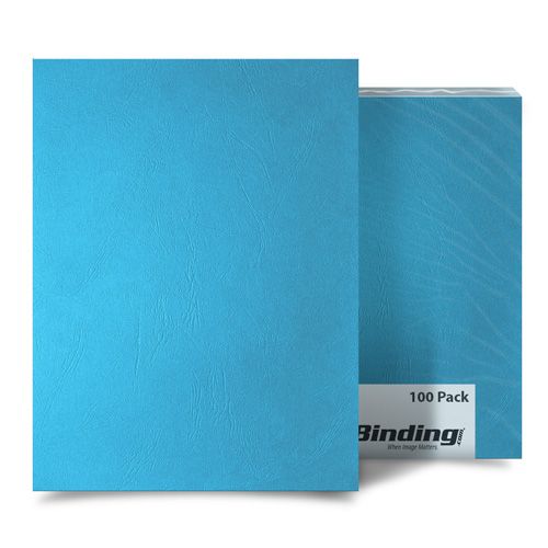 100pk Ocean Blue Grain 8.5 x 11 Letter Size Binding Covers 