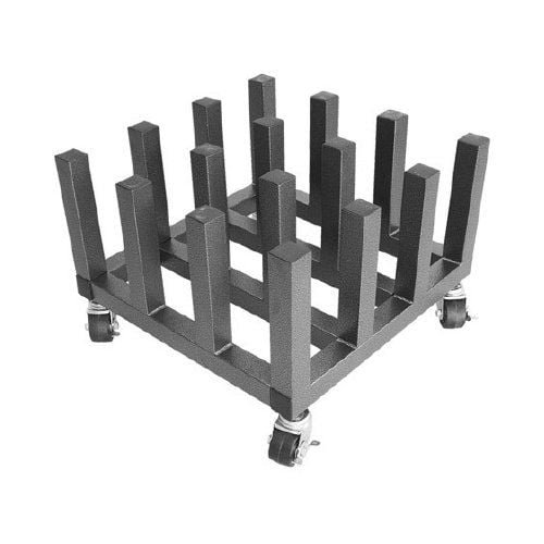 Rolling Floor Rack for Vinyl Media Roll Storage for 3 inches Core 16 Spindles 