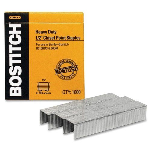 1000 Count Box Stanley 1/2" TRB508 Heavy Duty Staples 