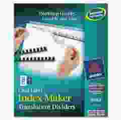 Easy Print & Apply Clear Label Strip Multicolor Tabs Avery 8-Tab Binder Dividers 1 Set Index Maker 11407 