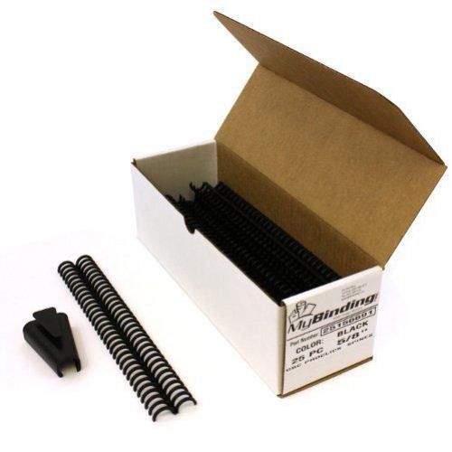 New GBC Black 1/2" Proclick Spines - 2515674 Free Shipping 10 Pack 