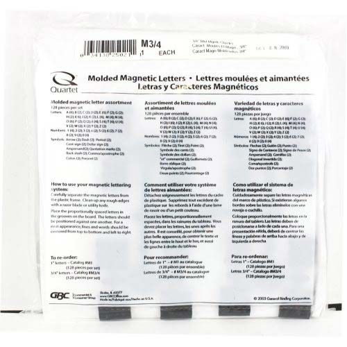 1 Inch Helvetica Font M1 White 128 Characters per Set Quartet Characters for Magnetic Letter Boards 