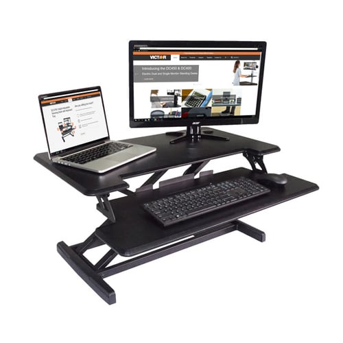 Victor Technology High Rise Height Adjustable Compact Standing Desk with Keyboard Tray (DCX610) - $192.89 Image 1