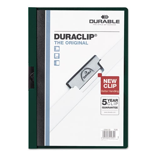 Durable Clear/Graphite DuraClip Report Cover (30 Sheets) - 25pk (DBL-2203-GE)