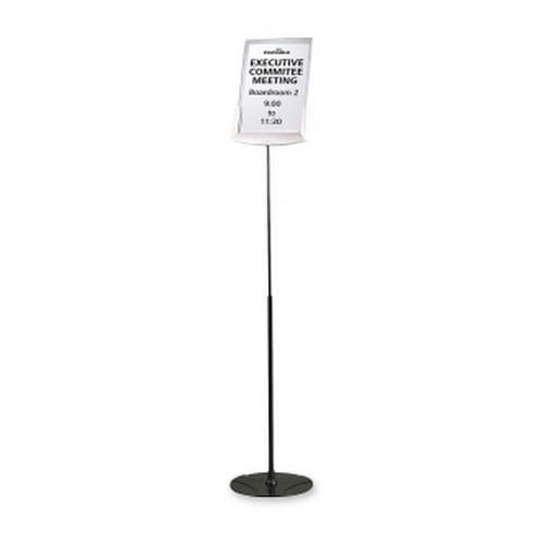 Durable Gray Infobase Floor Sign Stand with Adjustable Telescopic Pole (DBL558957) Image 1