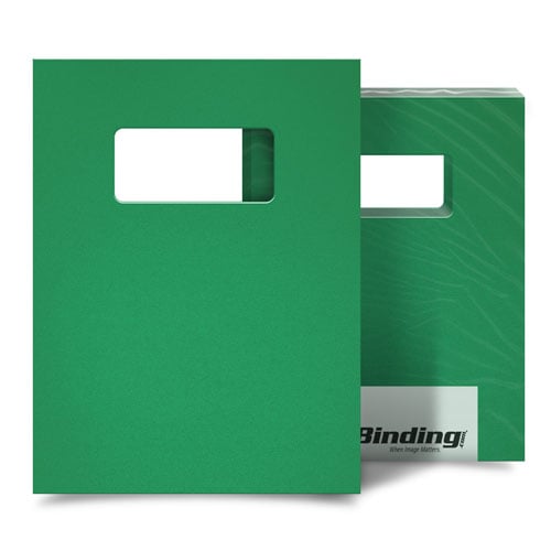 Emerald 55mil Sand Poly 8.5" x 11" Covers with Windows - 10sets (MP5585X11EMW) Image 1